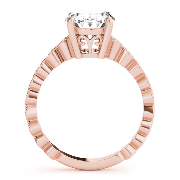 Brilliant Color Rings Oval Diamond Engagement Ring — 9K/18K Gold & Platinum