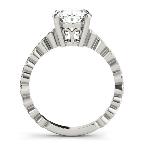 Brilliant Color Rings Oval Diamond Engagement Ring — 9K/18K Gold & Platinum