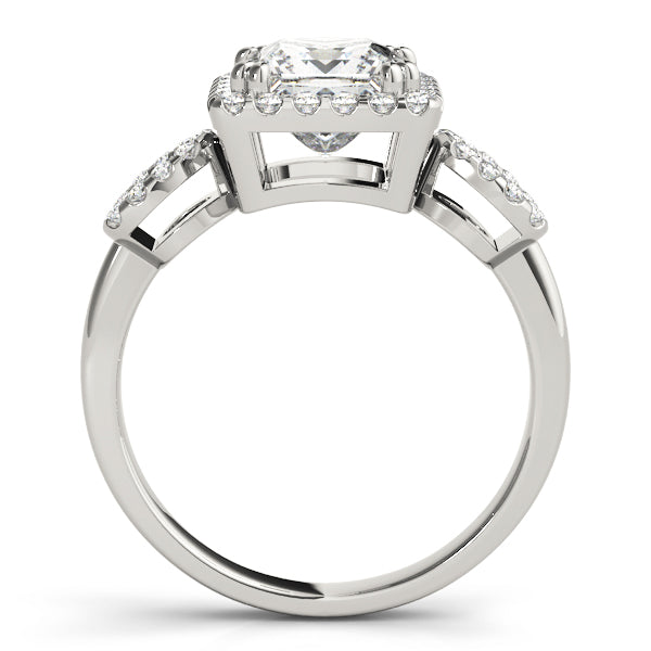Enchanted Halo Princess Diamond Engagement Ring — 9K/18K Gold & Platinum
