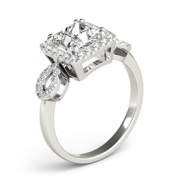 Enchanted Halo Princess Diamond Engagement Ring — 9K/18K Gold & Platinum