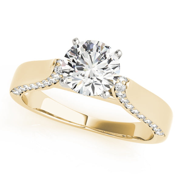 Devoted Remounts Any Shape Round Diamond Engagement Ring — 9K/18K Gold & Platinum