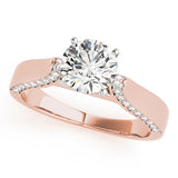 Devoted Remounts Any Shape Round Diamond Engagement Ring — 9K/18K Gold & Platinum