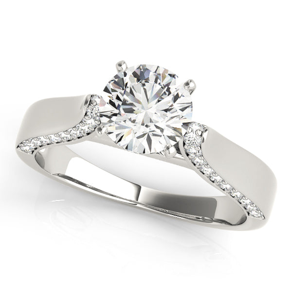 Devoted Remounts Any Shape Round Diamond Engagement Ring — 9K/18K Gold & Platinum