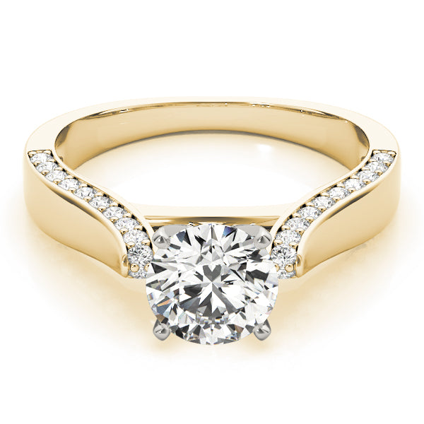 Devoted Remounts Any Shape Round Diamond Engagement Ring — 9K/18K Gold & Platinum