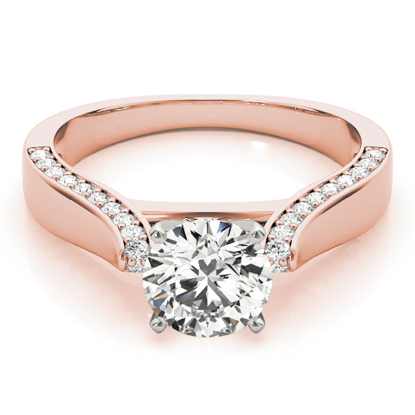Devoted Remounts Any Shape Round Diamond Engagement Ring — 9K/18K Gold & Platinum