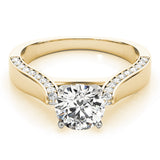Devoted Remounts Any Shape Round Diamond Engagement Ring — 9K/18K Gold & Platinum