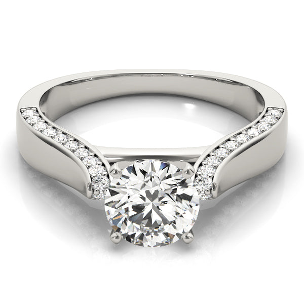 Devoted Remounts Any Shape Round Diamond Engagement Ring — 9K/18K Gold & Platinum