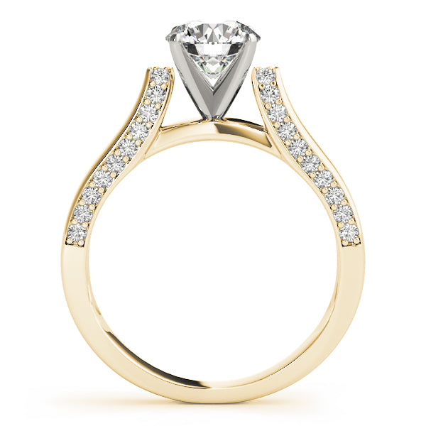 Devoted Remounts Any Shape Round Diamond Engagement Ring — 9K/18K Gold & Platinum