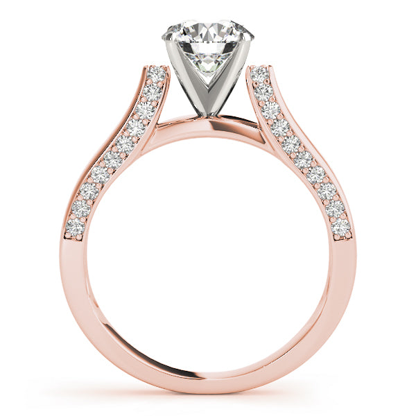 Devoted Remounts Any Shape Round Diamond Engagement Ring — 9K/18K Gold & Platinum