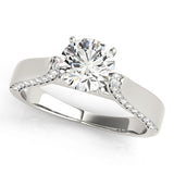 Devoted Remounts Any Shape Round Diamond Engagement Ring — 9K/18K Gold & Platinum