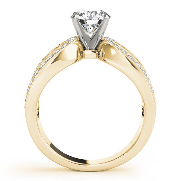 Adored Multi-Row Round Diamond Engagement Ring — 9K/18K Gold & Platinum