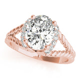 Majestic Color Rings Oval Diamond Engagement Ring — 9K/18K Gold & Platinum