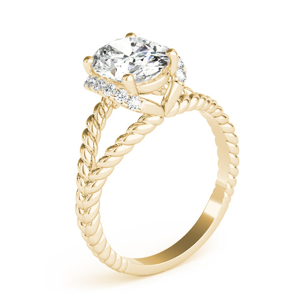 Majestic Color Rings Oval Diamond Engagement Ring — 9K/18K Gold & Platinum