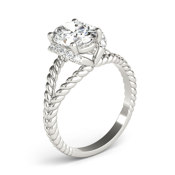 Majestic Color Rings Oval Diamond Engagement Ring — 9K/18K Gold & Platinum