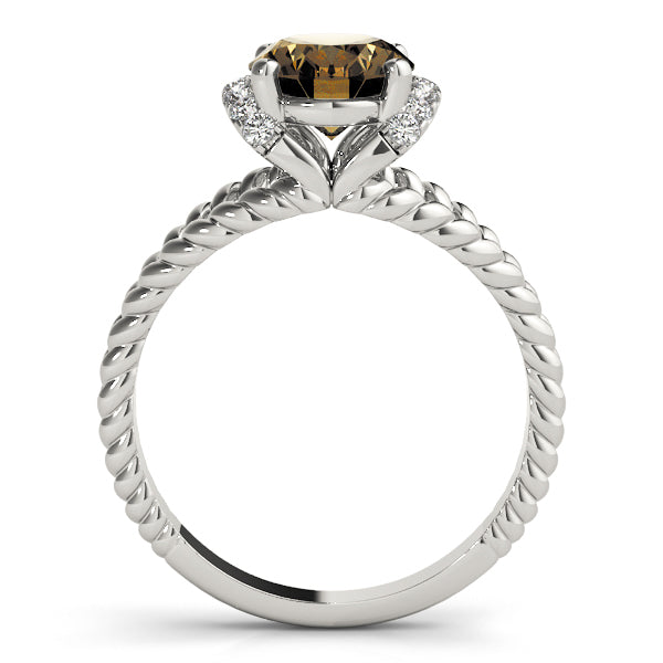 Majestic Color Rings Oval Diamond Engagement Ring — 9K/18K Gold & Platinum