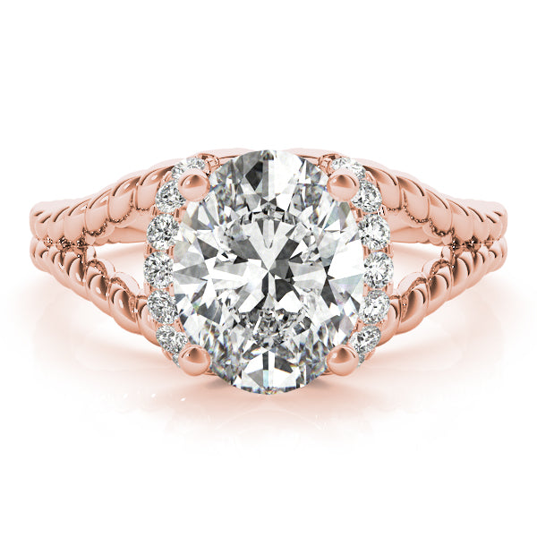Majestic Color Rings Oval Diamond Engagement Ring — 9K/18K Gold & Platinum