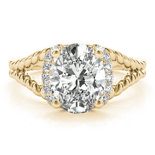 Majestic Color Rings Oval Diamond Engagement Ring — 9K/18K Gold & Platinum