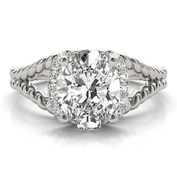 Majestic Color Rings Oval Diamond Engagement Ring — 9K/18K Gold & Platinum