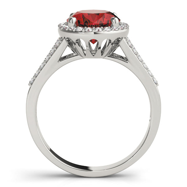 Sculpted Color Rings Oval Diamond Engagement Ring — 9K/18K Gold & Platinum