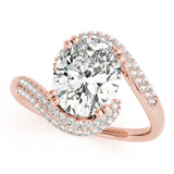 Romantic 10x8 Oval Diamond Engagement Ring — 9K/18K Gold & Platinum