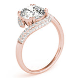 Romantic 10x8 Oval Diamond Engagement Ring — 9K/18K Gold & Platinum