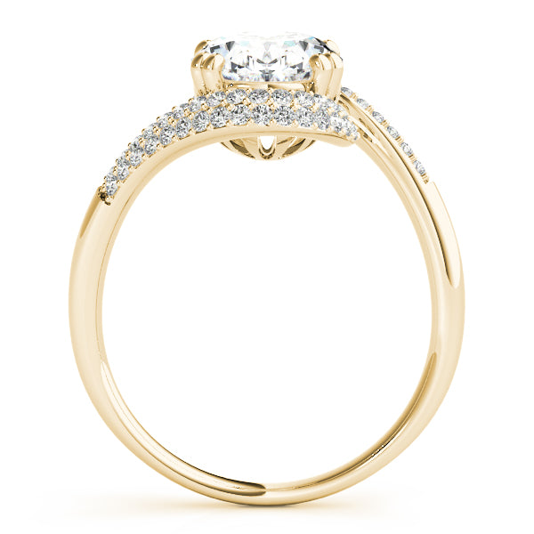 Romantic 10x8 Oval Diamond Engagement Ring — 9K/18K Gold & Platinum