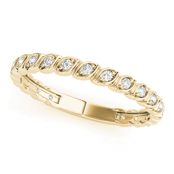 Prong Set Half Eternity Ring in Gold & Platinum