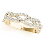 Multi Row Twisted Shank Engagement Rings Half Eternity Ring