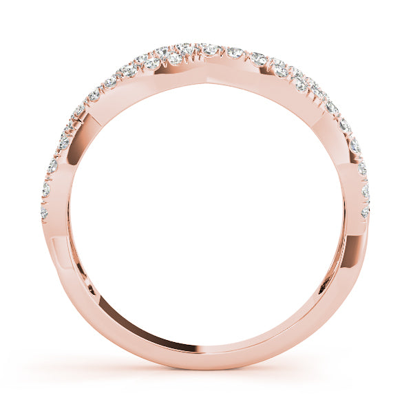Multi Row Twisted Shank Engagement Rings Half Eternity Ring