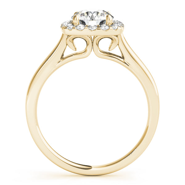 Timeless Halo Round Diamond Engagement Ring — 9K/18K Gold & Platinum