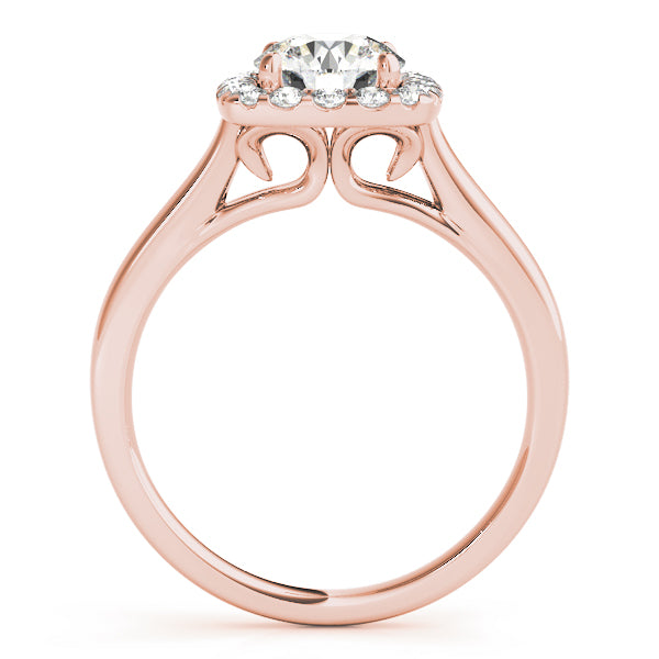 Timeless Halo Round Diamond Engagement Ring — 9K/18K Gold & Platinum