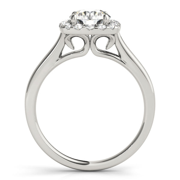 Timeless Halo Round Diamond Engagement Ring — 9K/18K Gold & Platinum