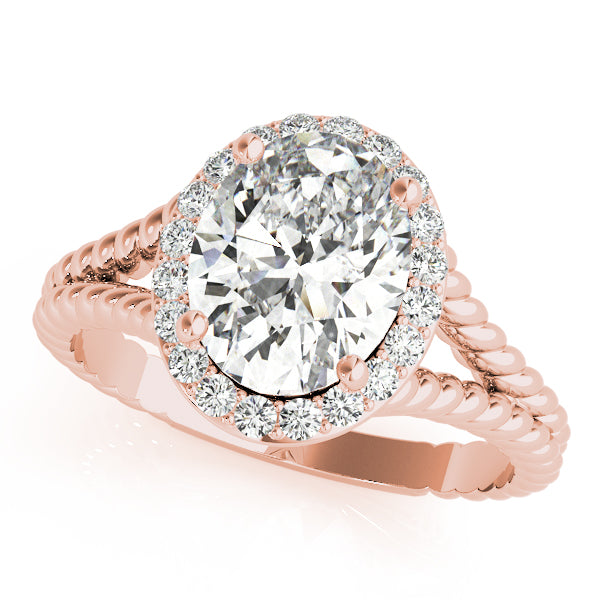 Couture Color Rings Oval Diamond Engagement Ring — 9K/18K Gold & Platinum