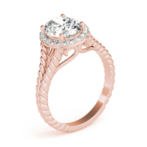 Couture Color Rings Oval Diamond Engagement Ring — 9K/18K Gold & Platinum