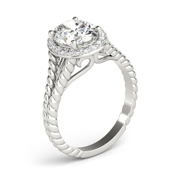 Couture Color Rings Oval Diamond Engagement Ring — 9K/18K Gold & Platinum