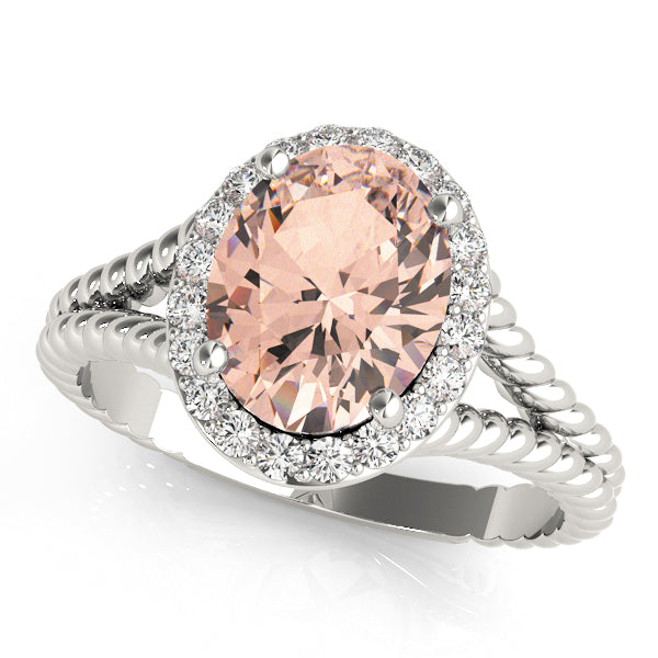 Couture Color Rings Oval Diamond Engagement Ring — 9K/18K Gold & Platinum