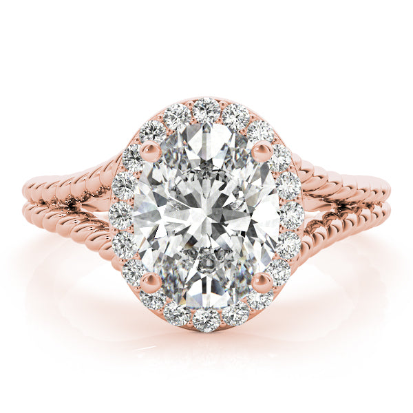 Couture Color Rings Oval Diamond Engagement Ring — 9K/18K Gold & Platinum