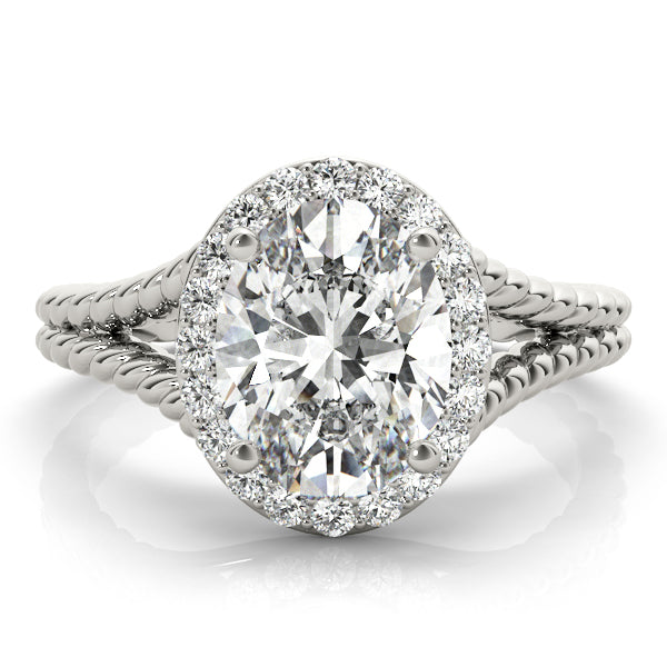 Couture Color Rings Oval Diamond Engagement Ring — 9K/18K Gold & Platinum