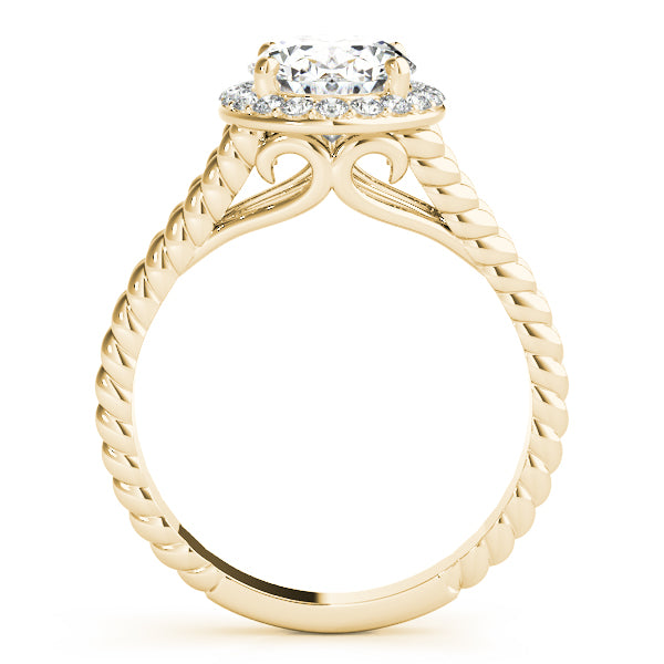 Couture Color Rings Oval Diamond Engagement Ring — 9K/18K Gold & Platinum