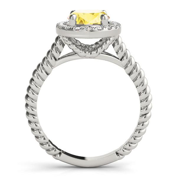 Romantic Color Rings Oval Diamond Engagement Ring — 9K/18K Gold & Platinum