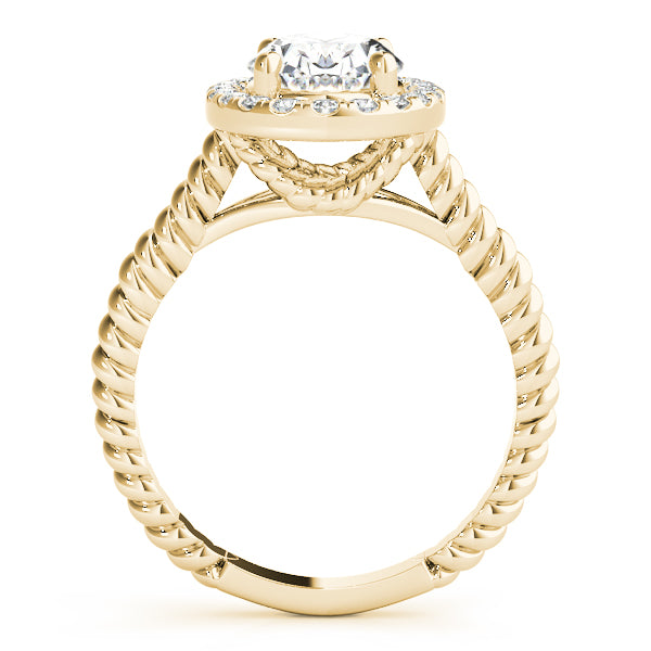 Romantic Color Rings Oval Diamond Engagement Ring — 9K/18K Gold & Platinum