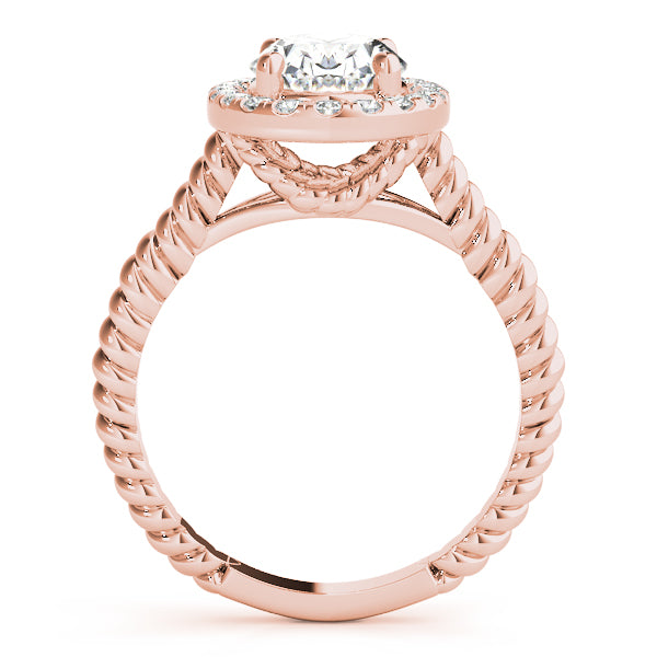 Romantic Color Rings Oval Diamond Engagement Ring — 9K/18K Gold & Platinum