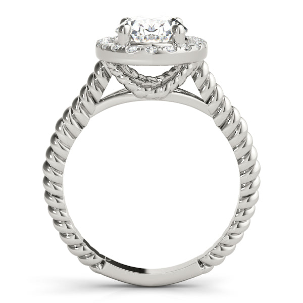 Romantic Color Rings Oval Diamond Engagement Ring — 9K/18K Gold & Platinum
