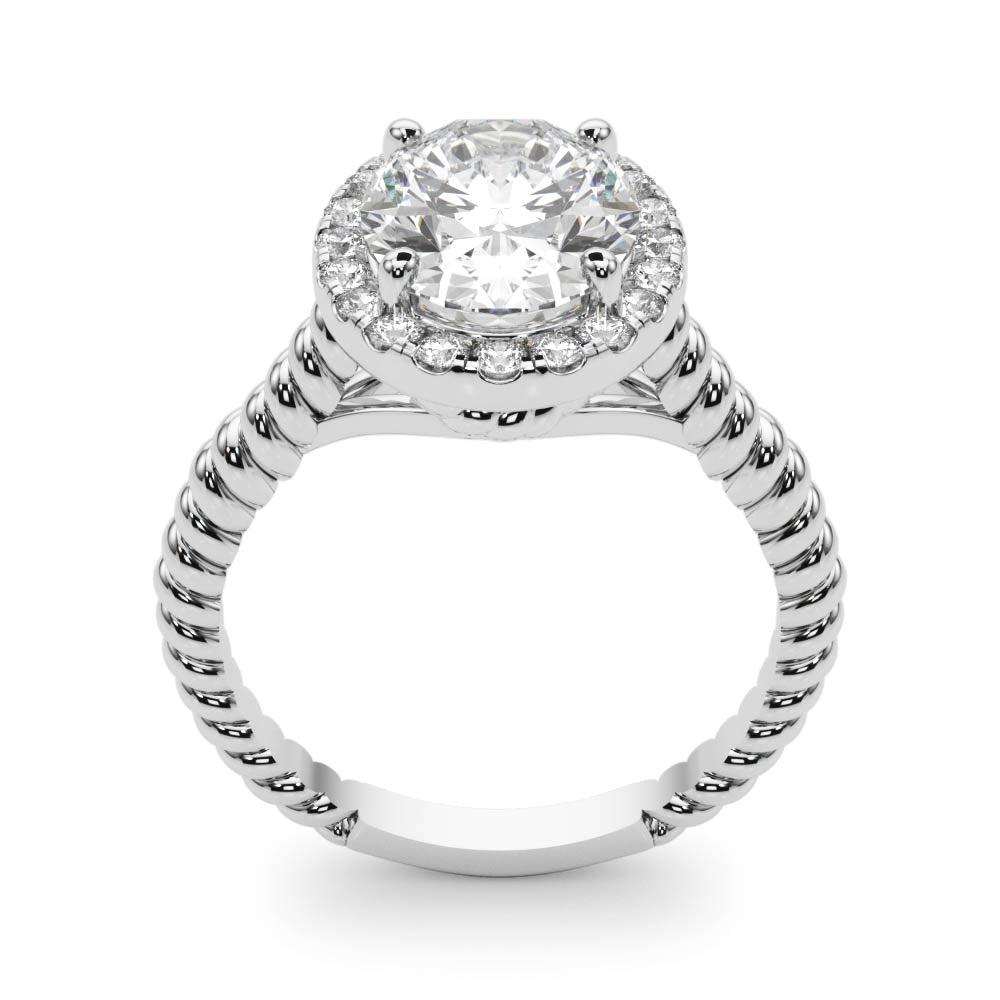 Romantic Color Rings Oval Diamond Engagement Ring — 9K/18K Gold & Platinum