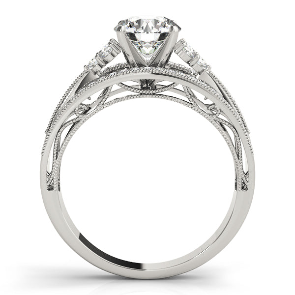 Bespoke Sidestone Round Diamond Engagement Ring — 9K/18K Gold & Platinum