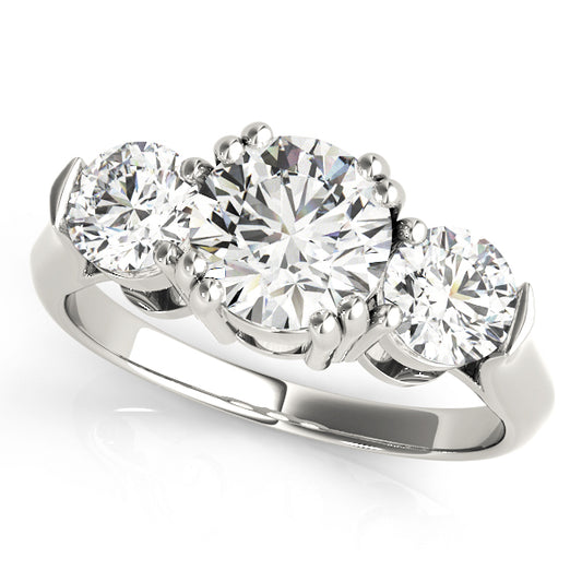 Three-stone diamond ring 