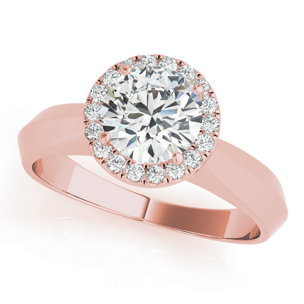 Couture Solitaires Any Shape Round Diamond Engagement Ring — 9K/18K Gold & Platinum
