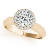 Couture Solitaires Any Shape Round Diamond Engagement Ring — 9K/18K Gold & Platinum