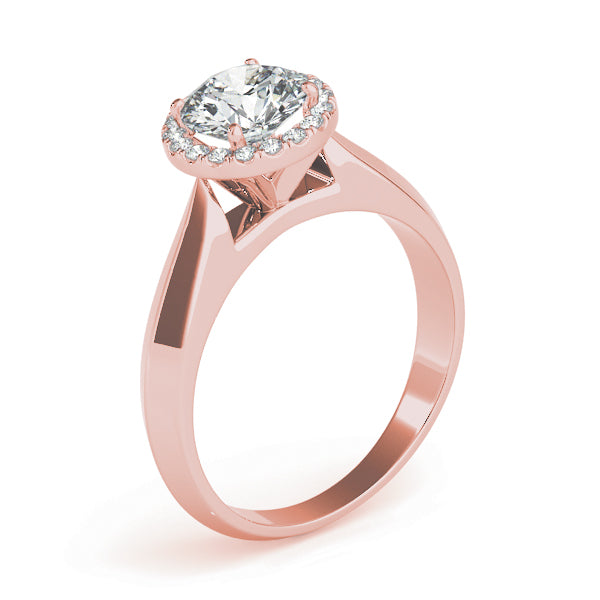 Couture Solitaires Any Shape Round Diamond Engagement Ring — 9K/18K Gold & Platinum