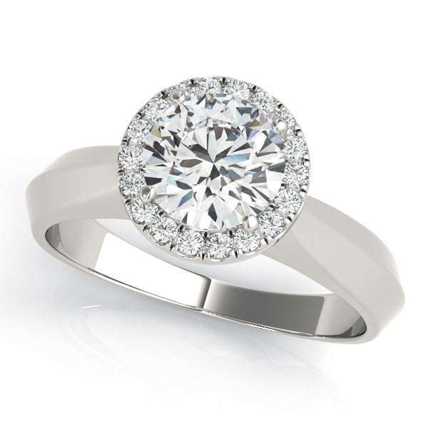 Couture Solitaires Any Shape Round Diamond Engagement Ring — 9K/18K Gold & Platinum